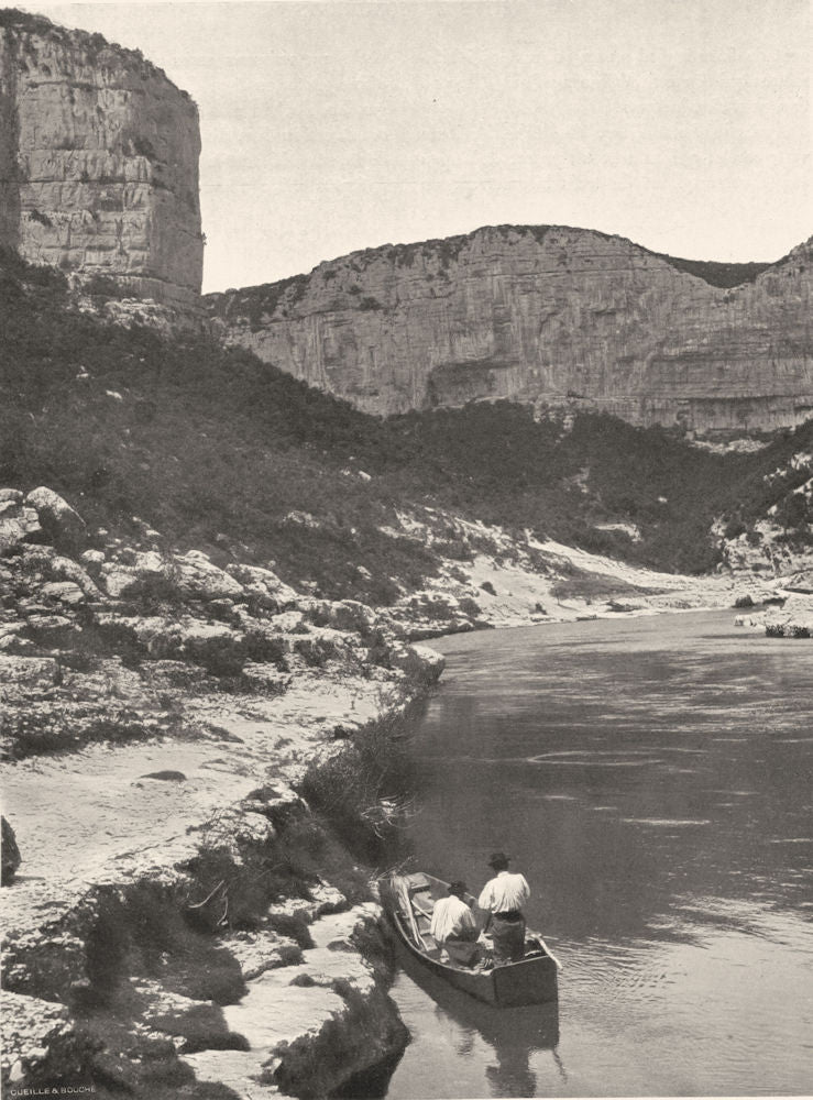 ARDÈCHE. L'ardèche 1903 old antique vintage print picture